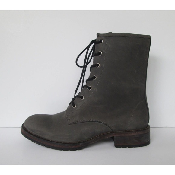 Wolverine Womens Genuine Gray Leather Paddock Riding Style Lace Up Boots 7 M - Picture 2 of 5